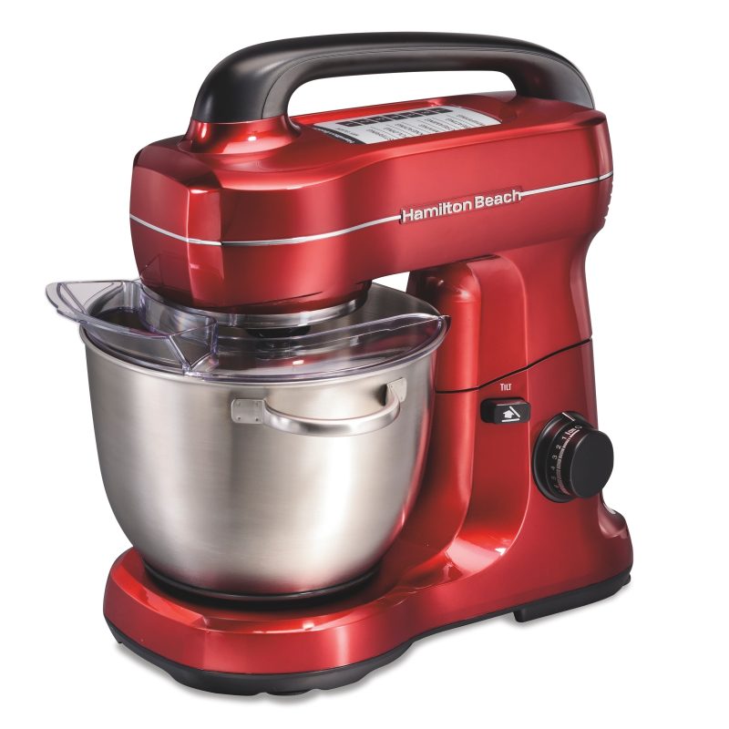 Hamilton Beach 4 Qt. 7-Speed Tilt Head Stand Mixer Red - Image 2