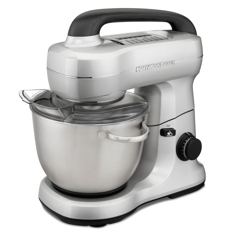 Hamilton Beach 4 Qt. 7-Speed Tilt Head Stand Mixer Silver - Image 2