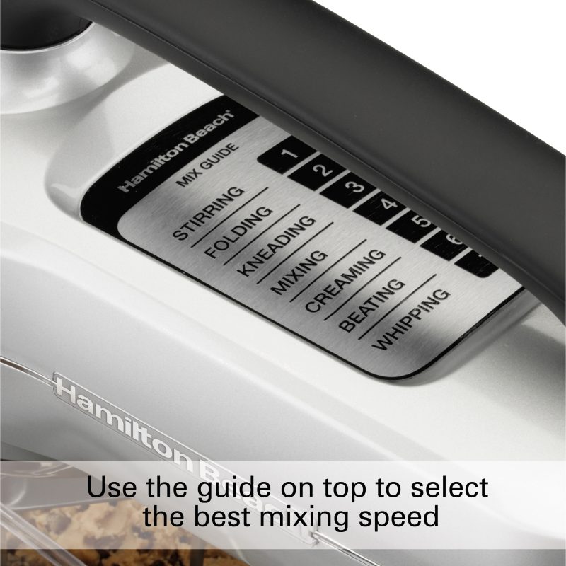 Hamilton Beach 4 Qt. 7-Speed Tilt Head Stand Mixer Silver - Image 5