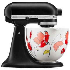 KitchenAid 5 Quart Poppy Ceramic Stand Mixer Bowl