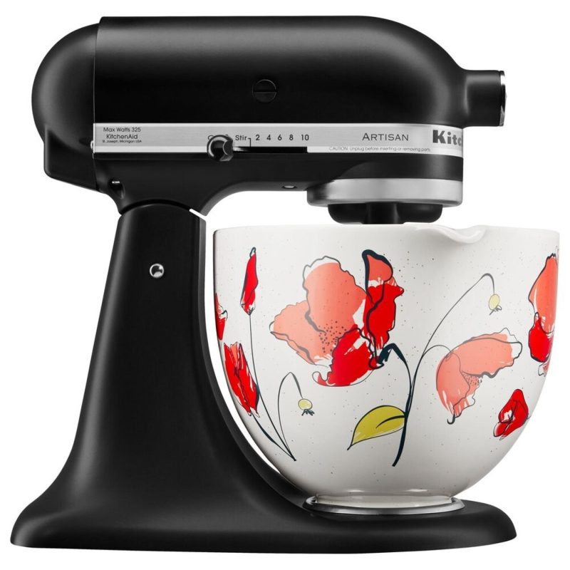 KitchenAid 5 Quart Poppy Ceramic Stand Mixer Bowl